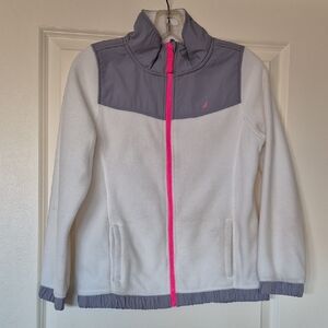 Nautica White and Gray Jacket with Pink Accents